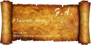 Fleiner Áron névjegykártya